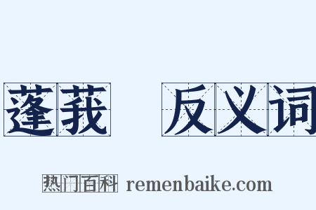 蓬莪荗反义词是什么意思的图片